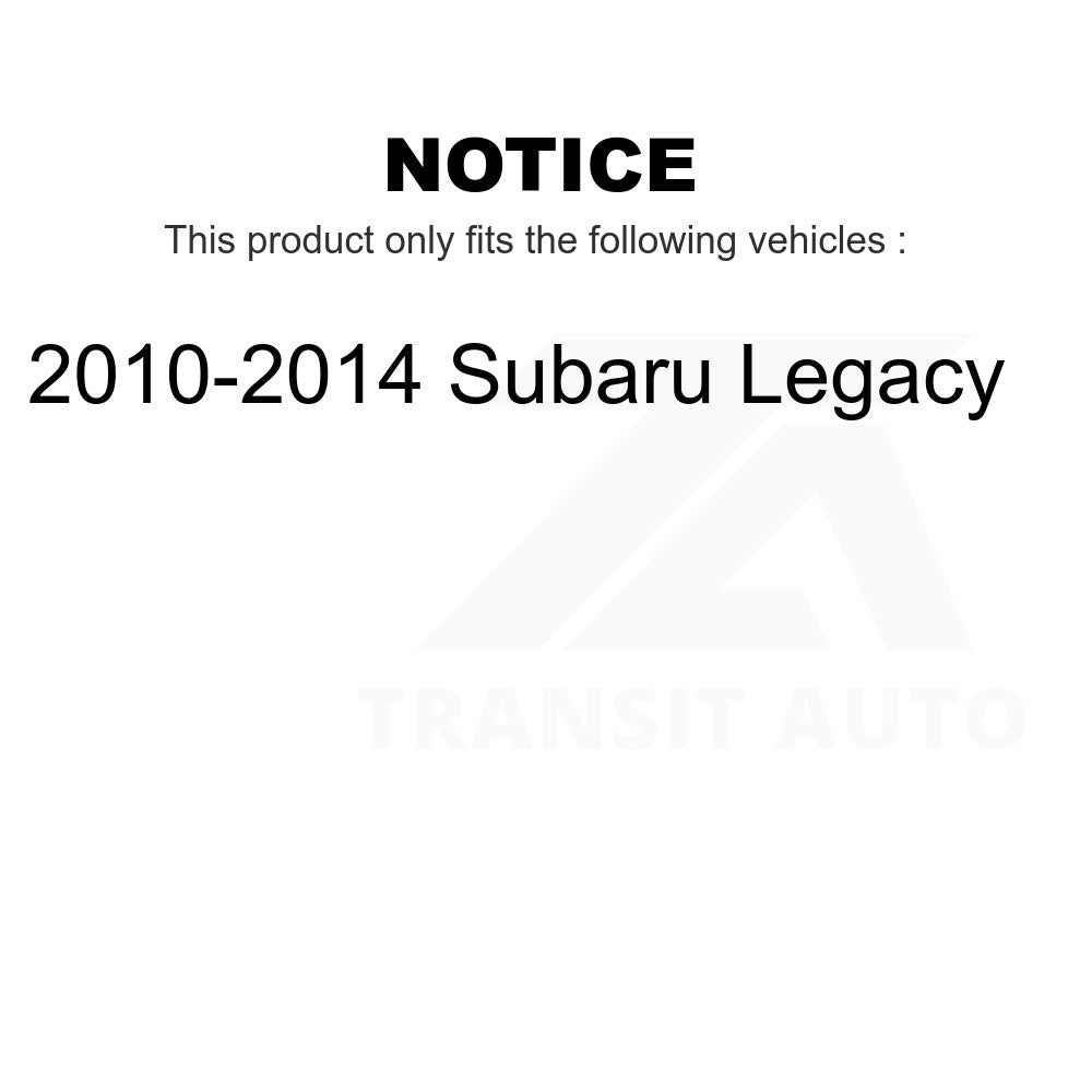 Front Hub Bearing Assembly And Link Kit For 2010-2014 Subaru Legacy