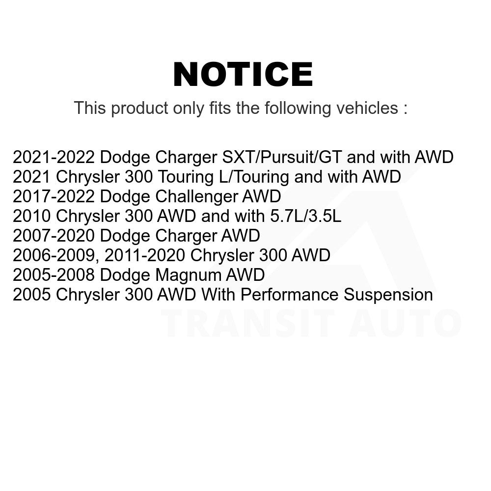Front Hub Bearing Assembly & Link Kit For Dodge Charger Chrysler 300 Challenger