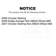 Load image into Gallery viewer, Front Hub Bearing Assembly And Link Kit For Chrysler Sebring Dodge Avenger