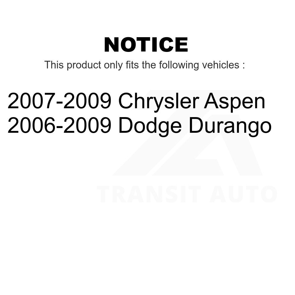 Front Hub Bearing Assembly And Link Kit For Dodge Durango Chrysler Aspen
