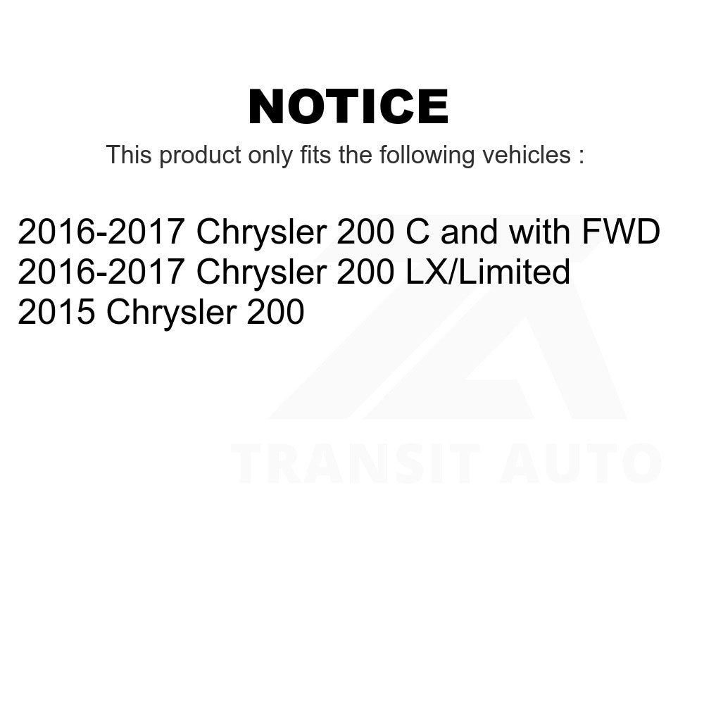 Front Hub Bearing Assembly And Link Kit For Chrysler 200