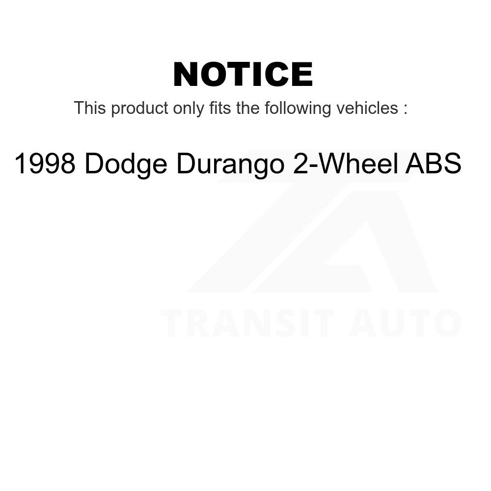 Front Hub Bearing Assembly And Link Kit For 1998 Dodge Durango 2-Wheel ABS