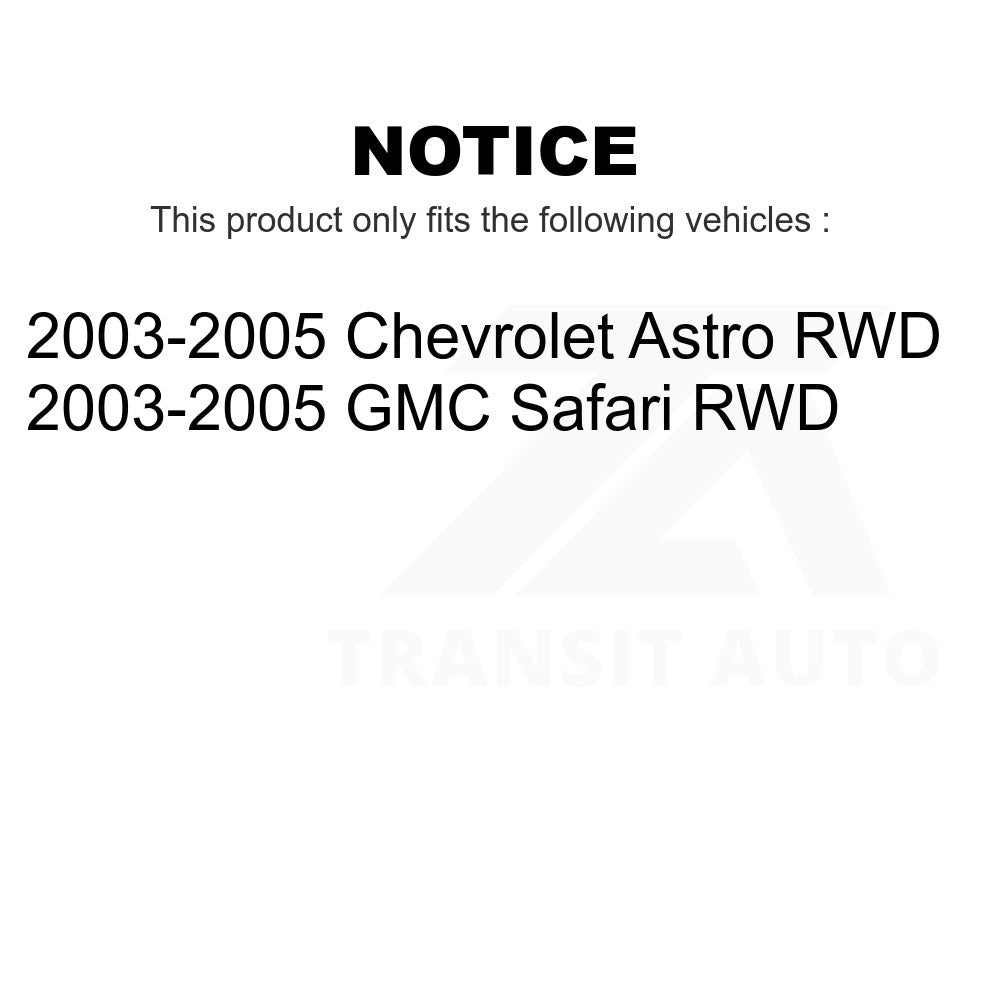 Front Hub Bearing Assembly Link Kit For 2003-2005 Chevrolet Astro GMC Safari RWD