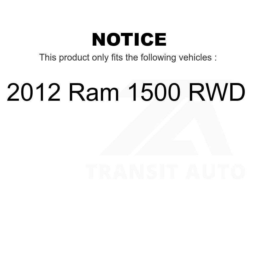 Front Hub Bearing Assembly And Link Kit For 2012 Ram 1500 RWD
