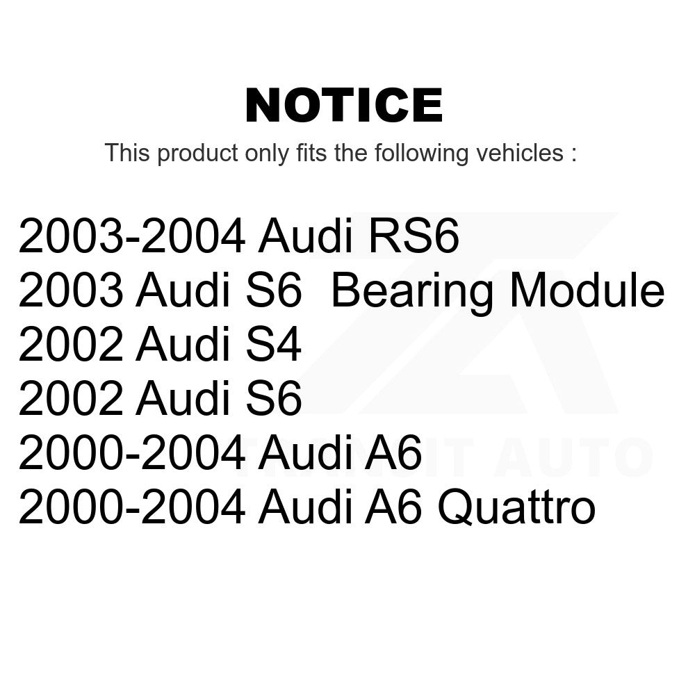 Front Hub Bearing Assembly And Link Kit For Audi A6 Quattro RS6 S4 S6