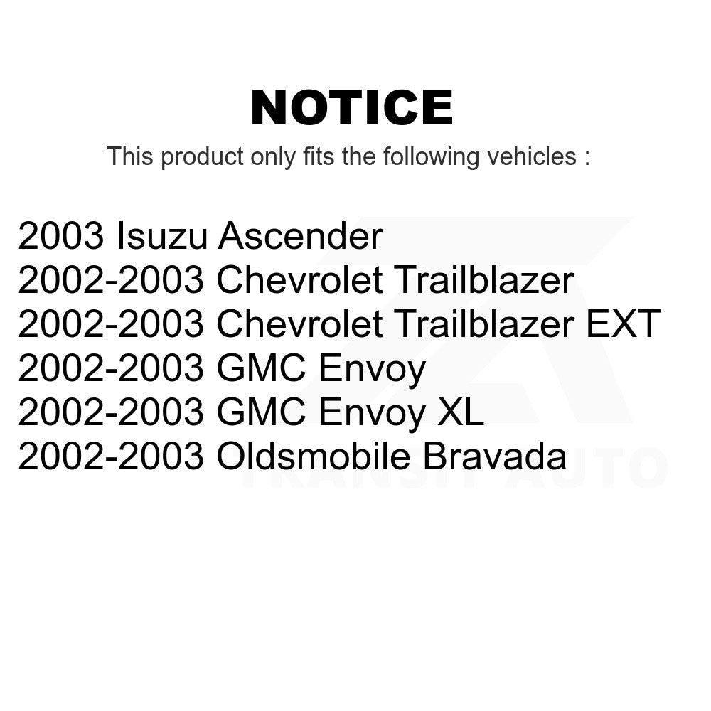 Front Hub Bearing Assembly & Link Kit For Chevrolet Trailblazer GMC Envoy EXT XL