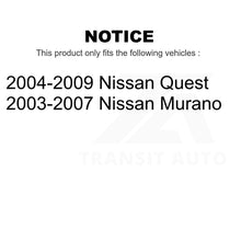 Load image into Gallery viewer, Front Hub Bearing Assembly And Link Kit For Nissan Murano Quest