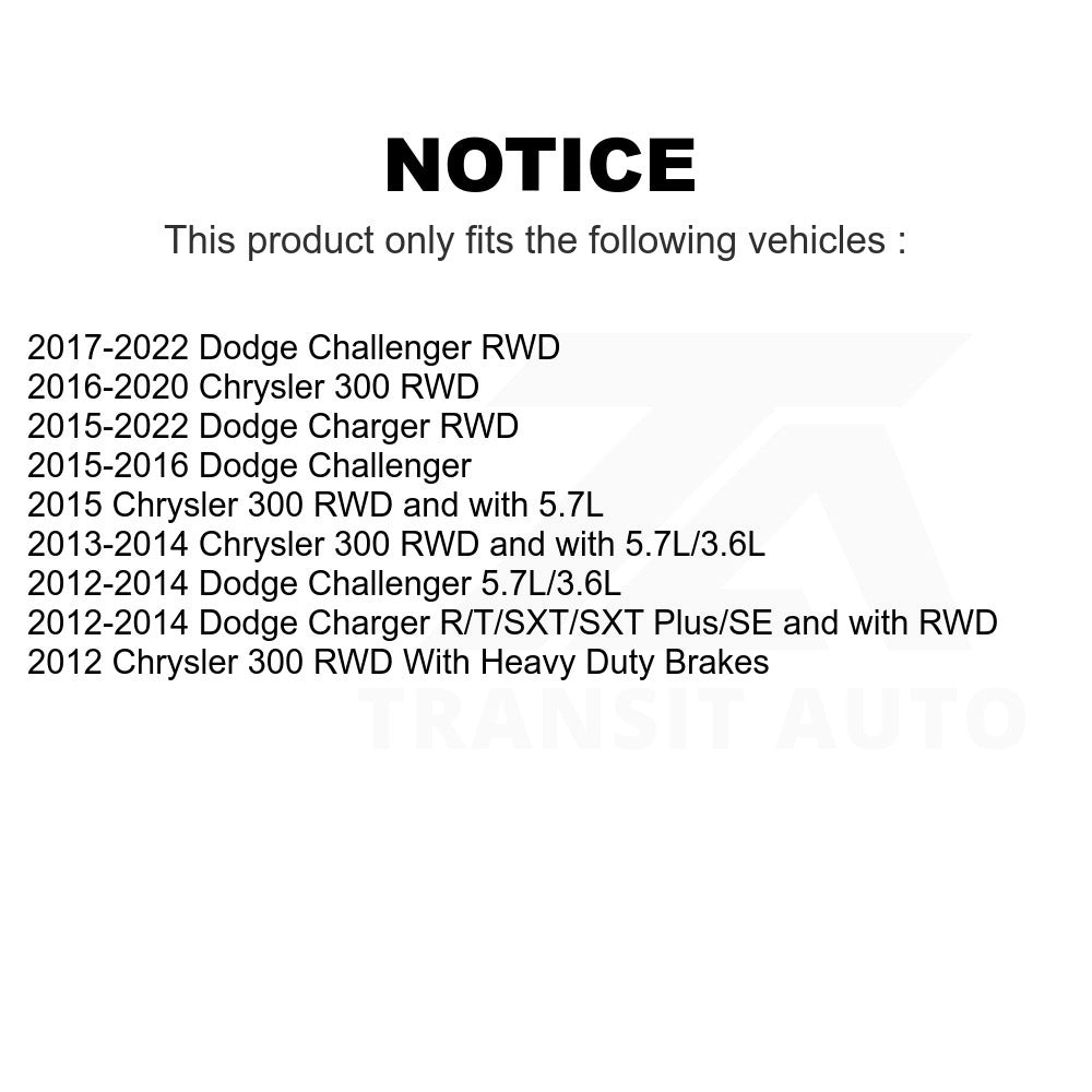 Charger Front Wheel Bearing and Hub Assembly Set (12-20 3.6L RWD, 5.7L HEMI RWD Charger) - Free Shipping Charger Front Wheel Bearing and Hub Assembly Set (12-20 3.6L RWD, 5.7L HEMI RWD Charger) - Free Shipping