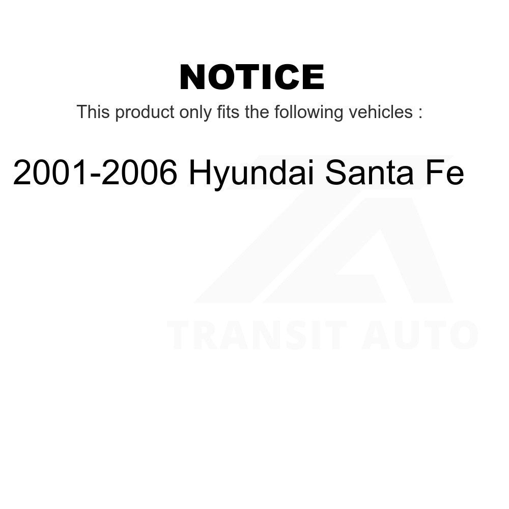 Front Wheel Bearing And Link Kit For 2001-2006 Hyundai Santa Fe