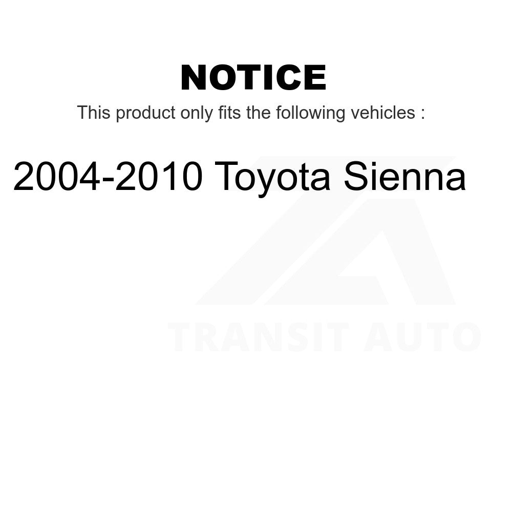 Front Wheel Bearing And Suspension Link Kit For 2004-2010 Toyota Sienna