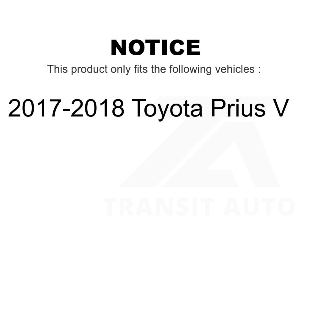 Front Wheel Bearing And Suspension Link Kit For 2017-2018 Toyota Prius V