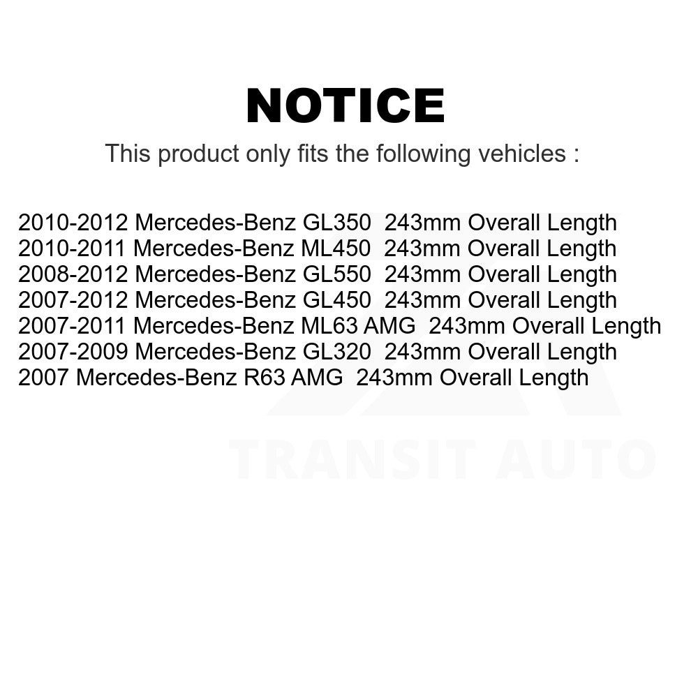 Front Wheel Bearing Link Kit For Mercedes-Benz GL450 GL550 GL350 GL320 ML63 AMG