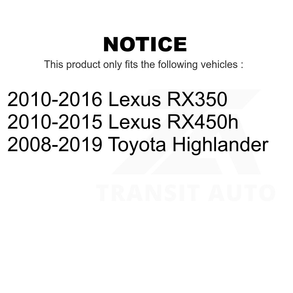 Front Wheel Bearing Suspension Link Kit For Toyota Highlander Lexus RX350 RX450h