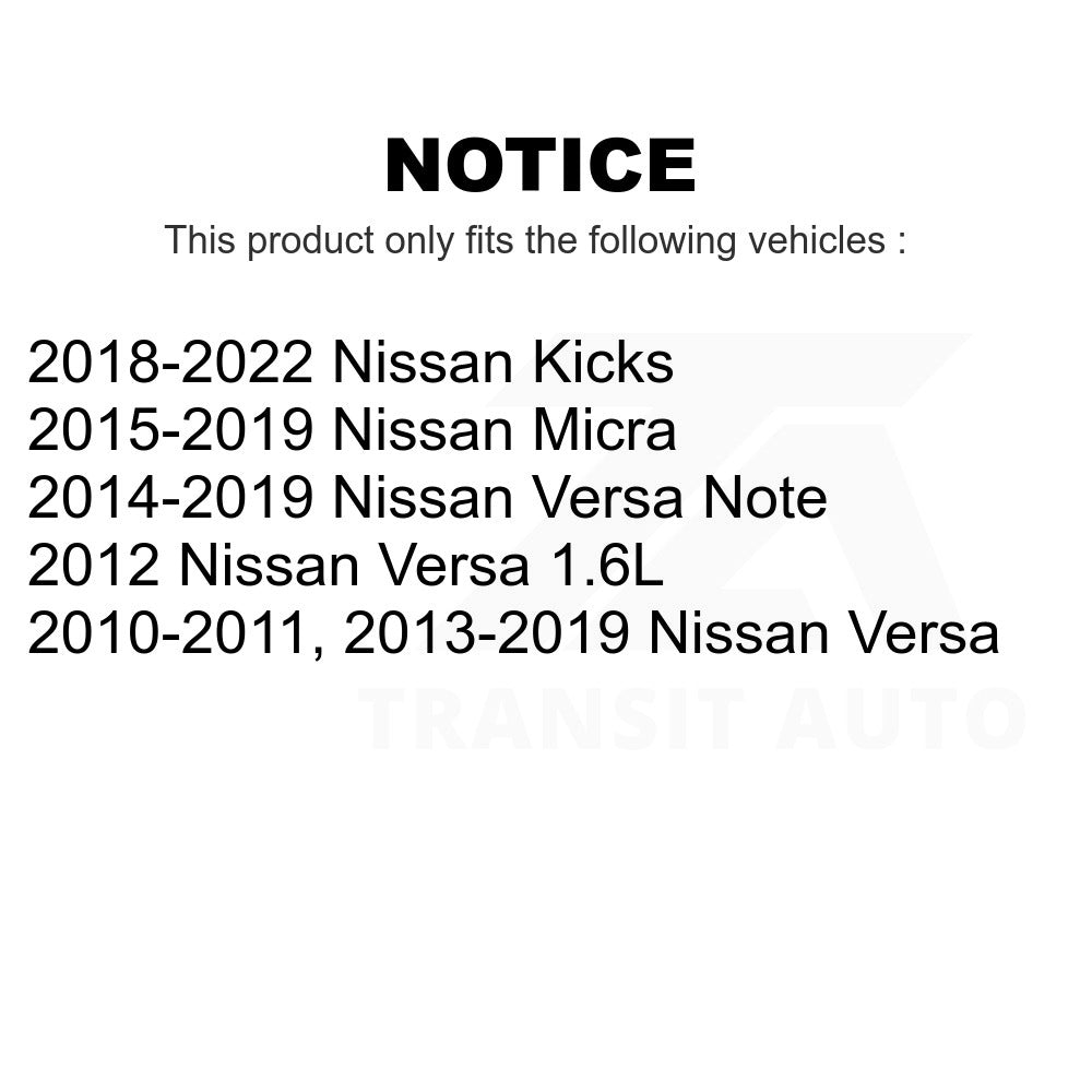 Front Wheel Bearing And Suspension Link Kit For Nissan Versa Note Kicks Micra