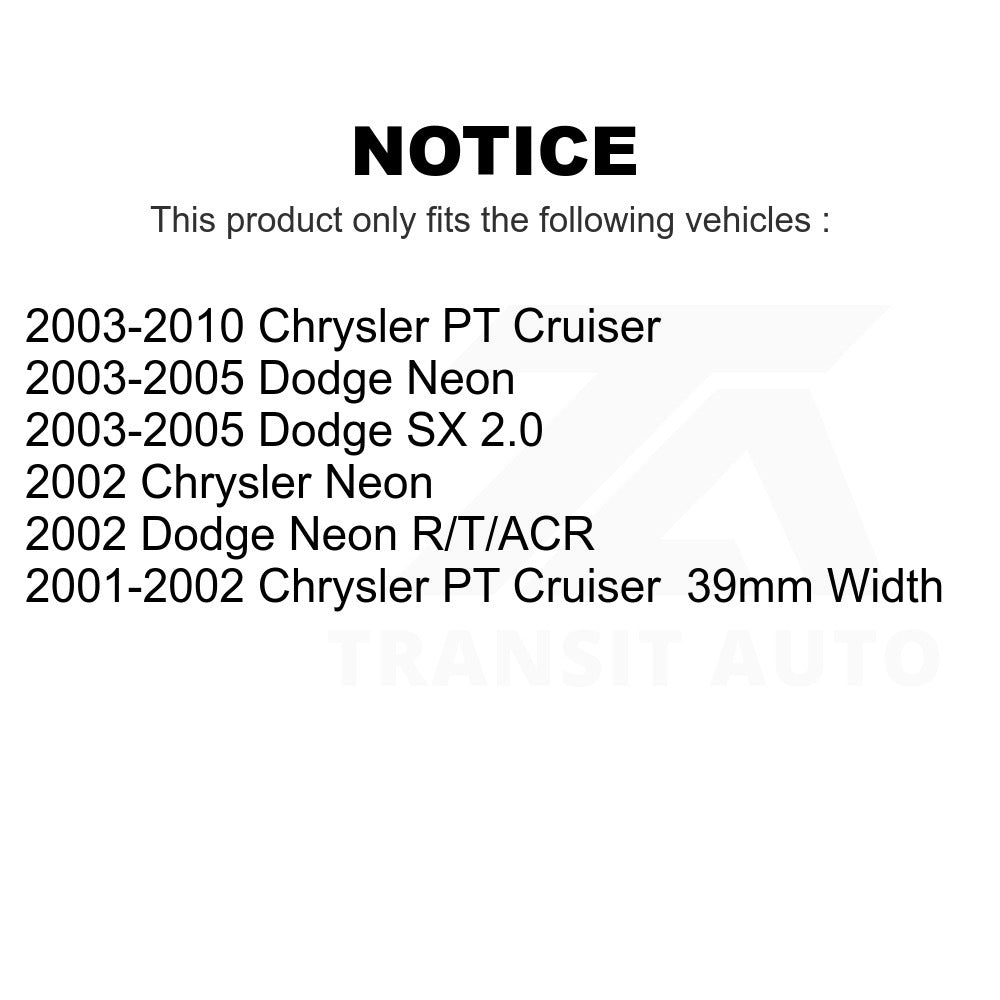 Front Wheel Bearing And Link Kit For Chrysler PT Cruiser Dodge Neon SX 2.0