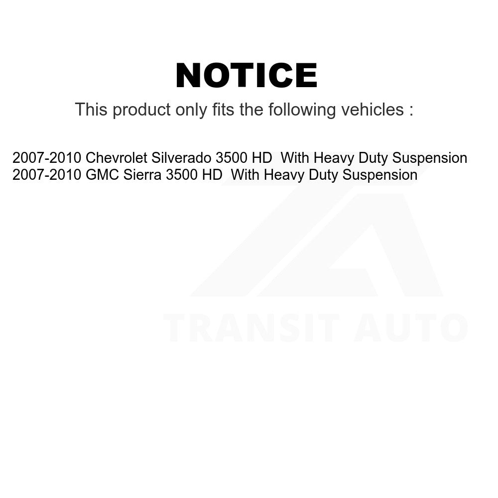 Front Hub Bearing Assembly & Link Kit For Chevrolet Silverado 3500 HD GMC Sierra