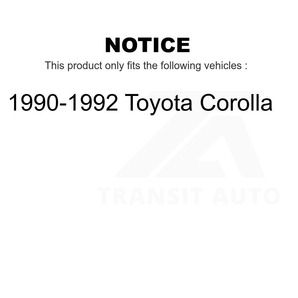 Front Wheel Bearing And Suspension Link Kit For 1990-1992 Toyota Corolla