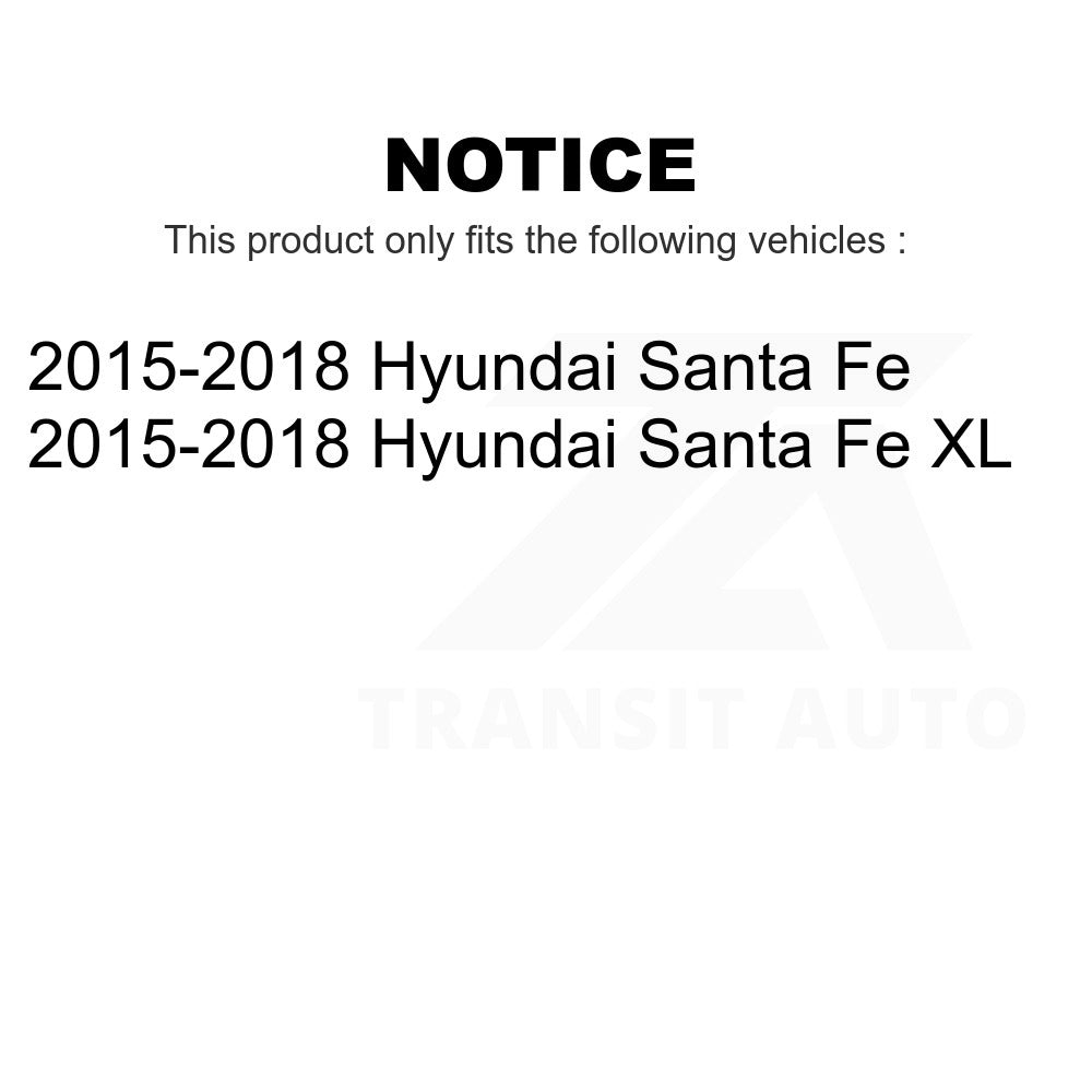 Front Wheel Bearing And Tie Rod End Kit For 2015-2018 Hyundai Santa Fe XL