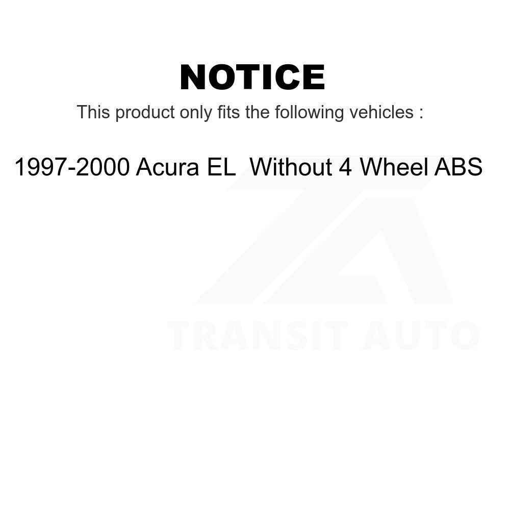 Front Wheel Bearing And Link Kit For 1997-2000 Acura EL Without 4 ABS