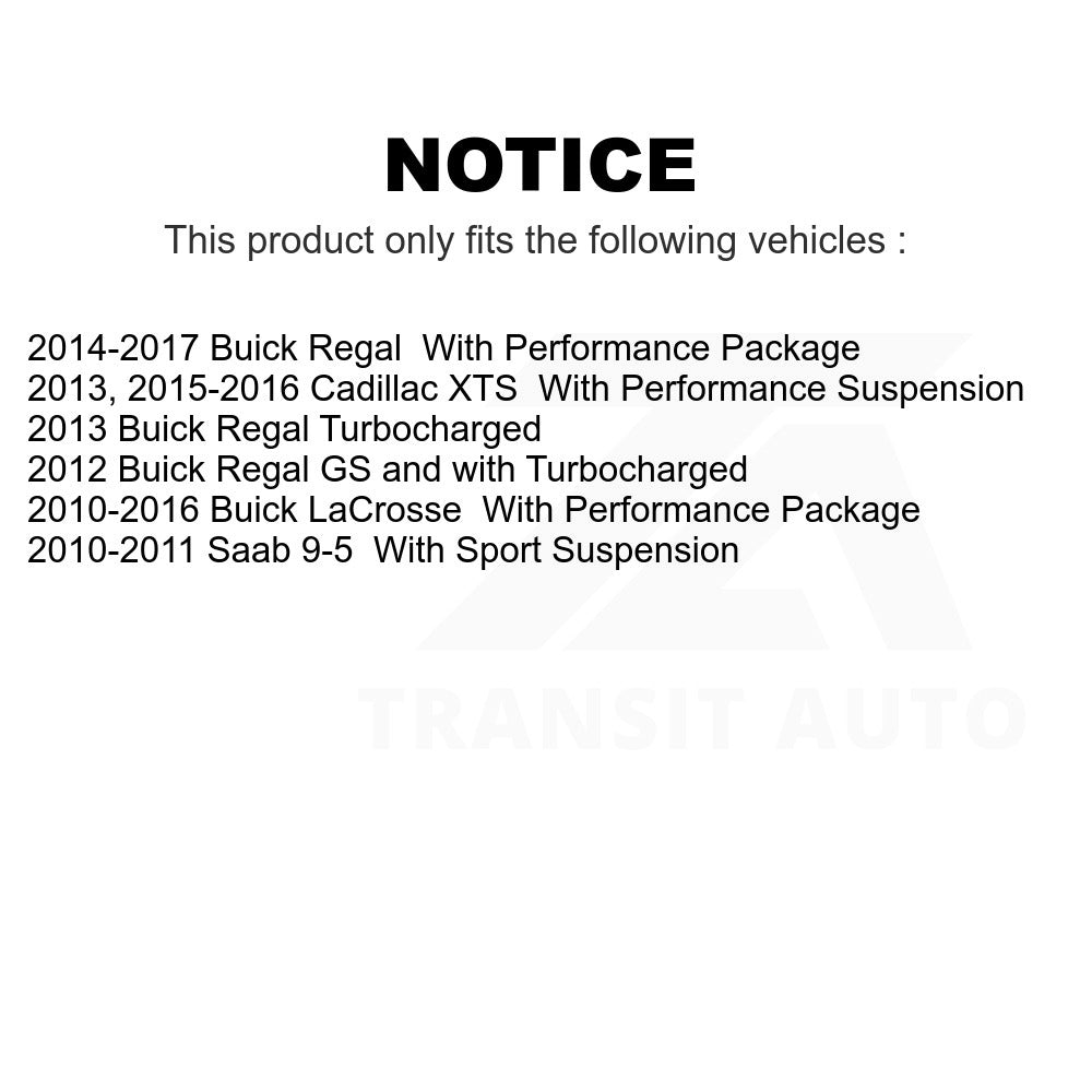 Front Hub Bearing Assembly & Link Kit For Buick LaCrosse Regal Cadillac XTS Saab