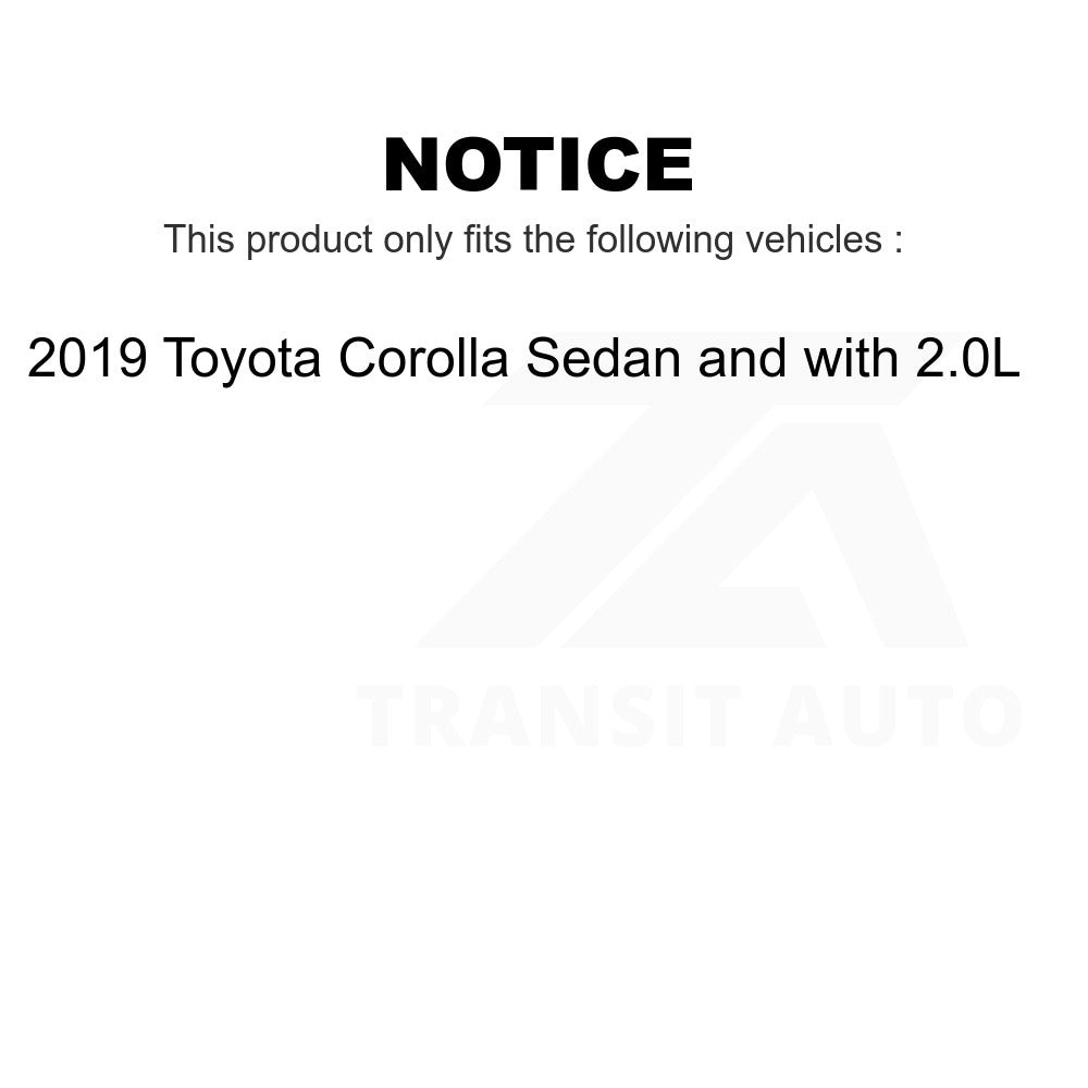 Front Hub Bearing Assembly And Link Kit For 2019 Toyota Corolla Sedan with 2.0L