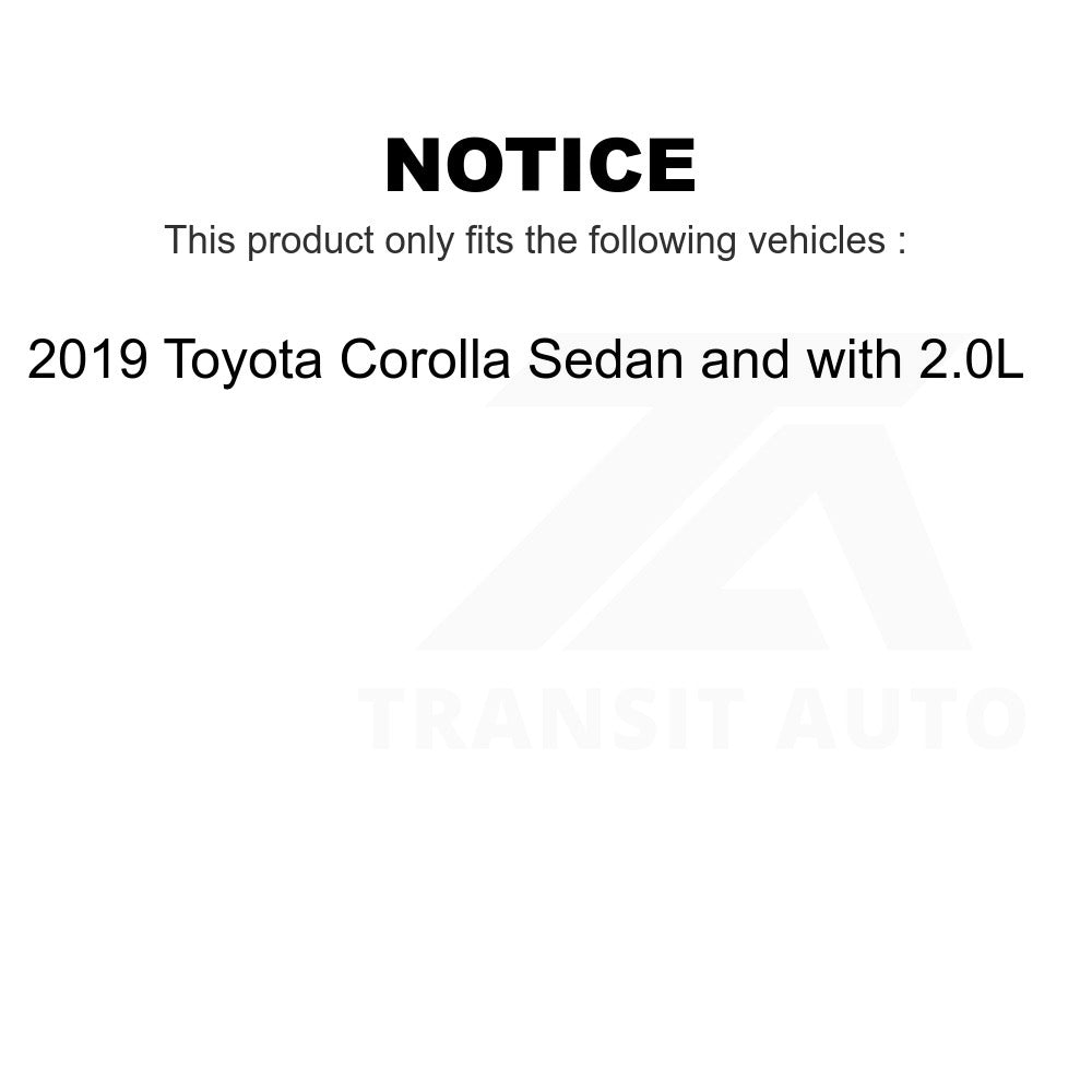 Front Wheel Bearing And Tie Rod End Kit For 2019 Toyota Corolla Sedan with 2.0L