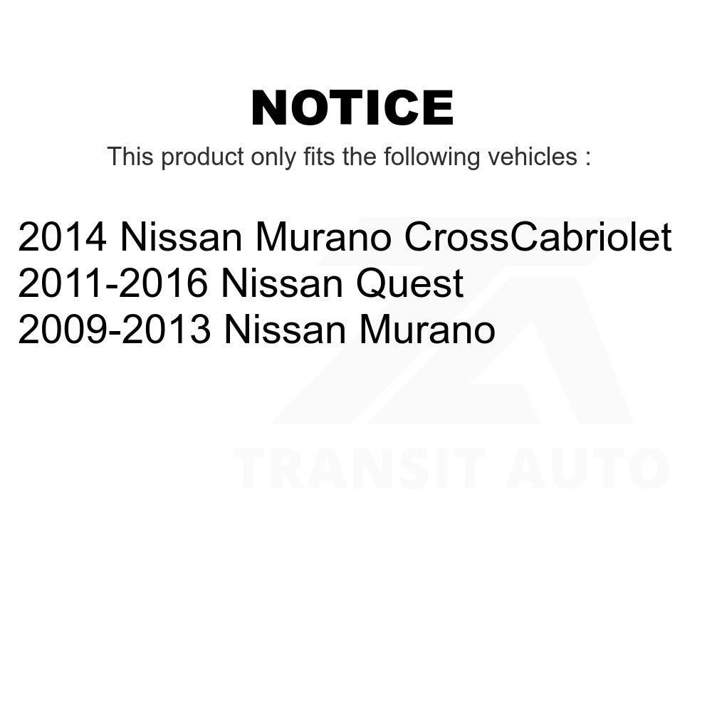 Front Hub Bearing Assembly And Link Kit For Nissan Murano Quest