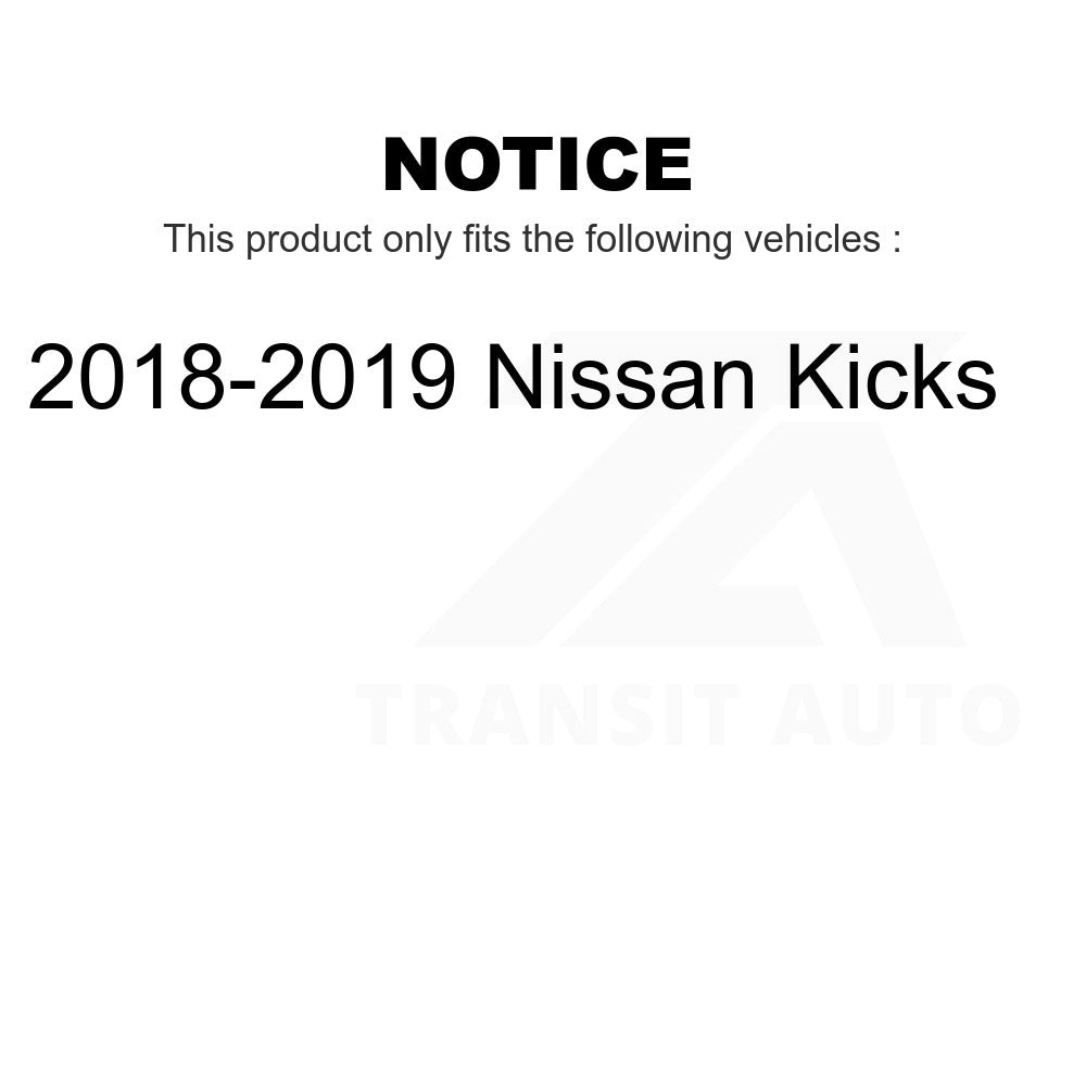 Front Wheel Bearing And Tie Rod End Kit For 2018-2019 Nissan Kicks