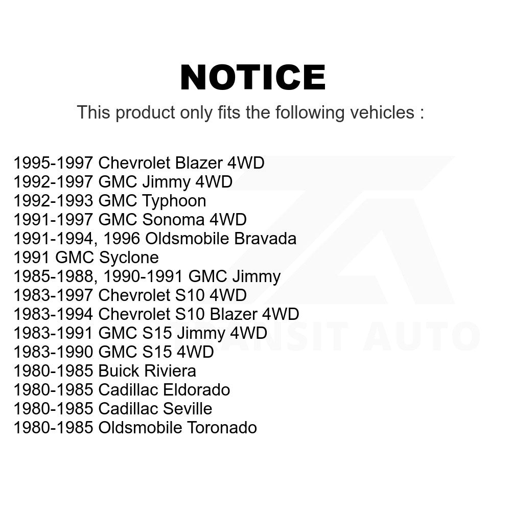 Front Brake Rotors Pair For Chevrolet S10 GMC Blazer Sonoma Jimmy S15 Cadillac