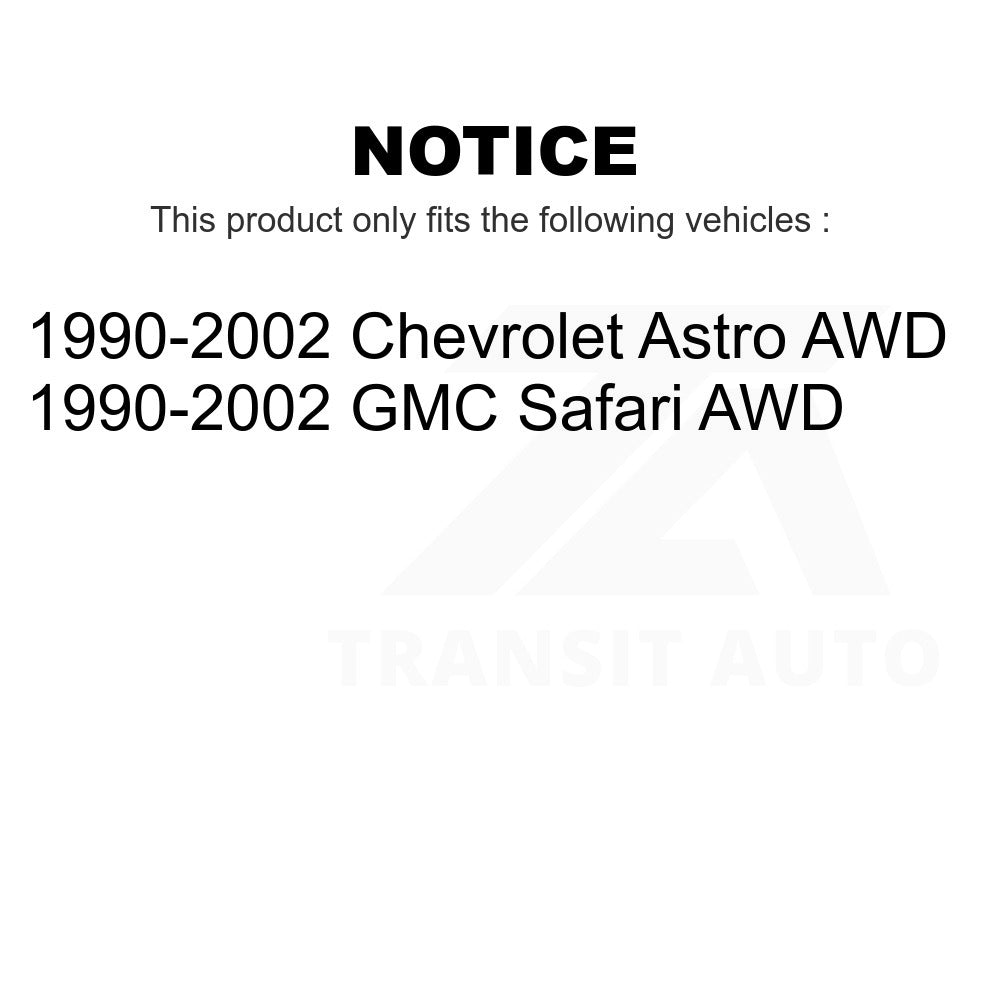 Front Disc Brake Rotors Pair For 1990-2002 Chevrolet Astro GMC Safari AWD