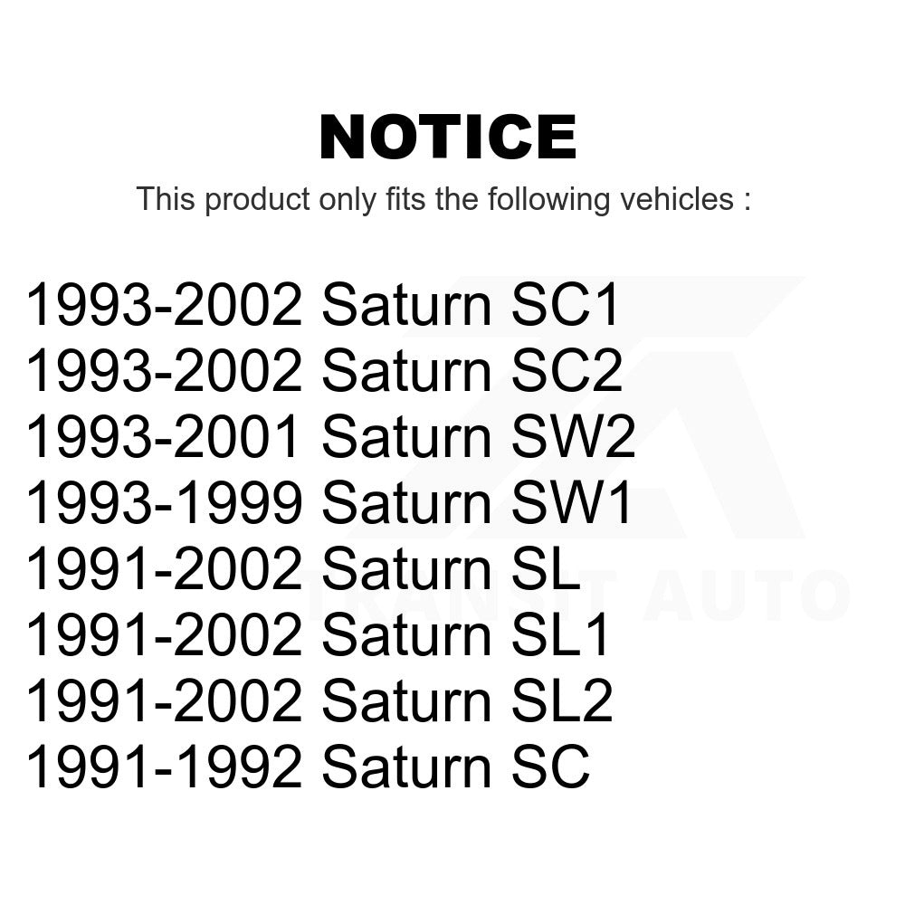 Front Disc Brake Rotors Pair For Saturn SL2 SL1 SC2 SL SC1 SW2 SW1 SC