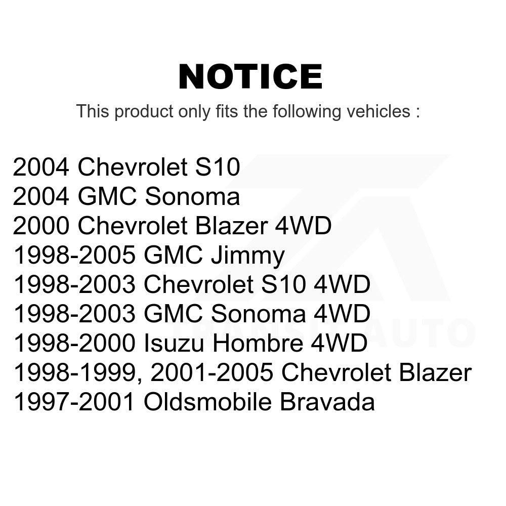 Front Disc Brake Rotor Pair For Chevrolet S10 Blazer GMC Sonoma Jimmy Oldsmobile