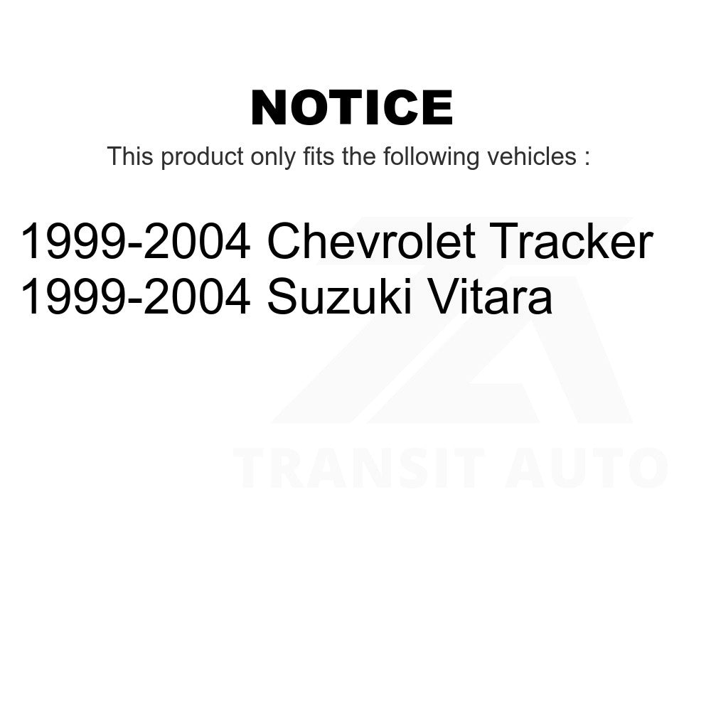 Front Disc Brake Rotors Pair For 1999-2004 Chevrolet Tracker Suzuki Vitara