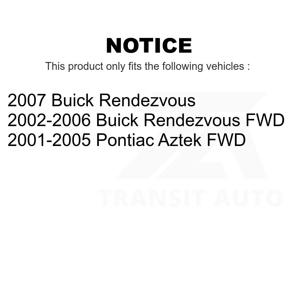 Front Disc Brake Rotors Pair For Buick Rendezvous Pontiac Aztek