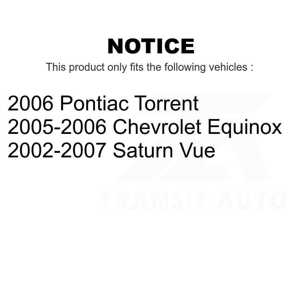 Front Disc Brake Rotors Pair For Saturn Vue Chevrolet Equinox Pontiac Torrent