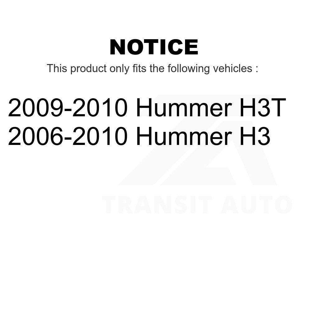 Front Disc Brake Rotors Pair For Hummer H3 H3T
