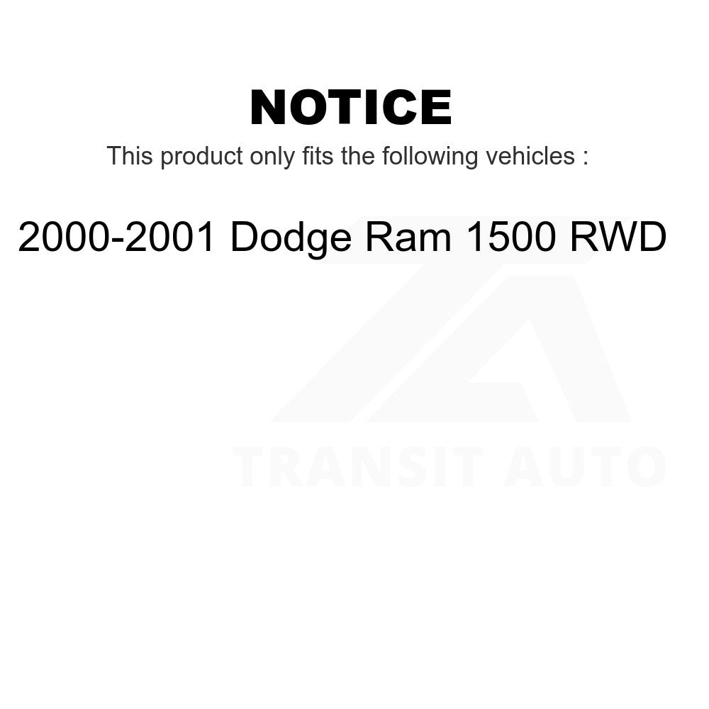 Front Disc Brake Rotors Pair For 2000-2001 Dodge Ram 1500 RWD