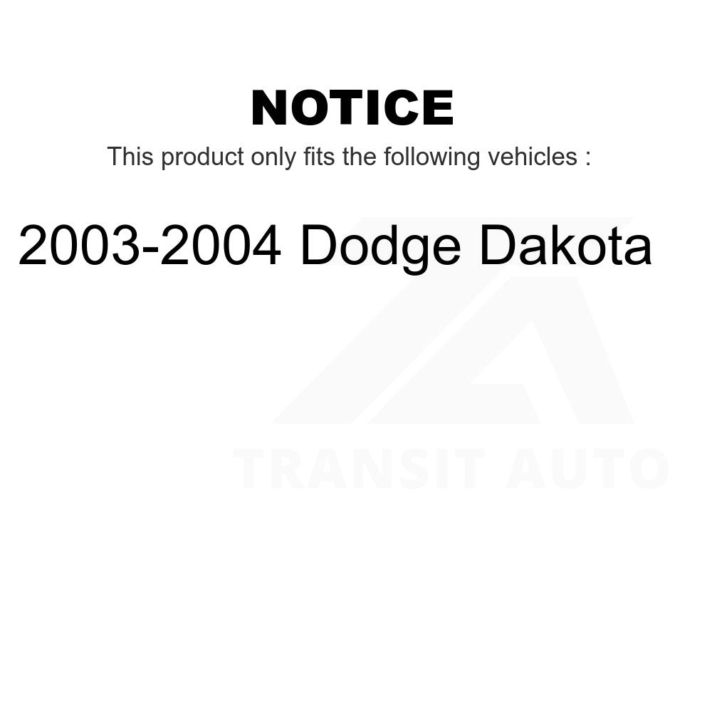 Front Disc Brake Rotors Pair For 2003-2004 Dodge Dakota
