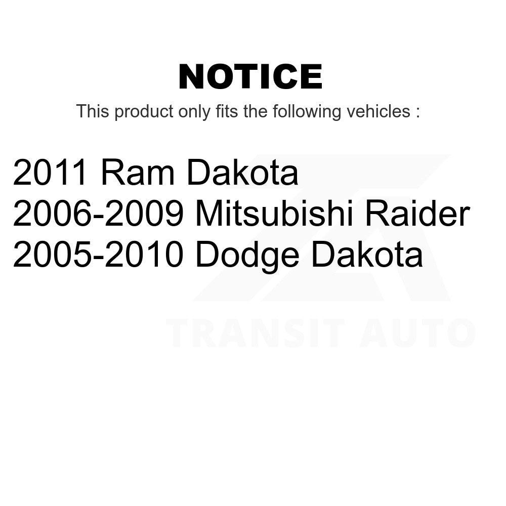 Front Disc Brake Rotors Pair For Dakota Dodge Mitsubishi Raider Ram