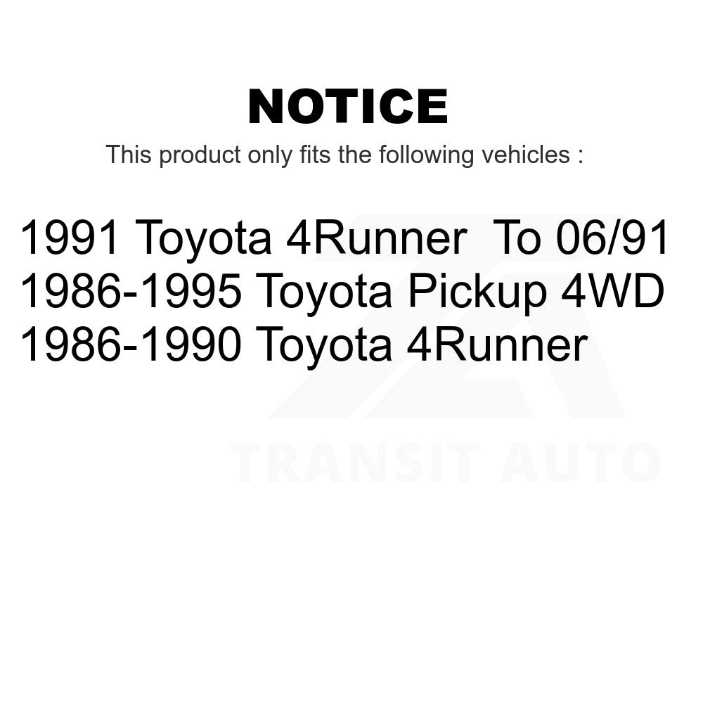 Front Disc Brake Rotors Pair For Toyota Pickup 4Runner