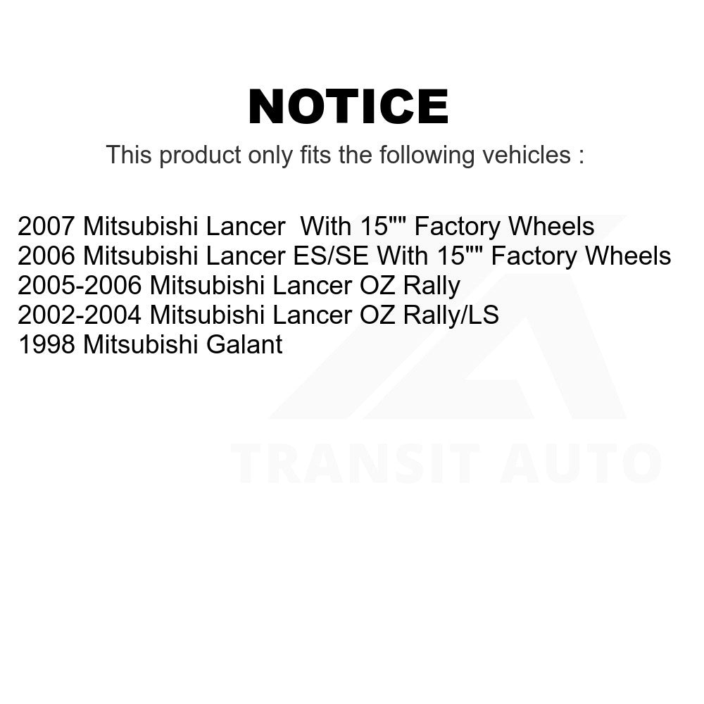 Front Disc Brake Rotors Pair For Mitsubishi Lancer Galant