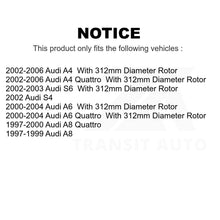 Load image into Gallery viewer, Front Disc Brake Rotors Pair For Audi A4 Quattro A6 A8 S4 S6