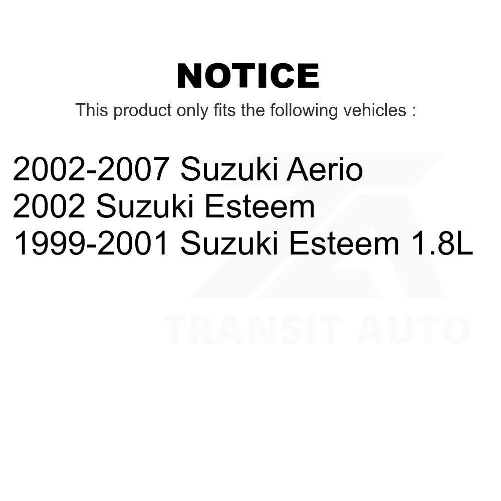 Front Disc Brake Rotors Pair For Suzuki Aerio Esteem