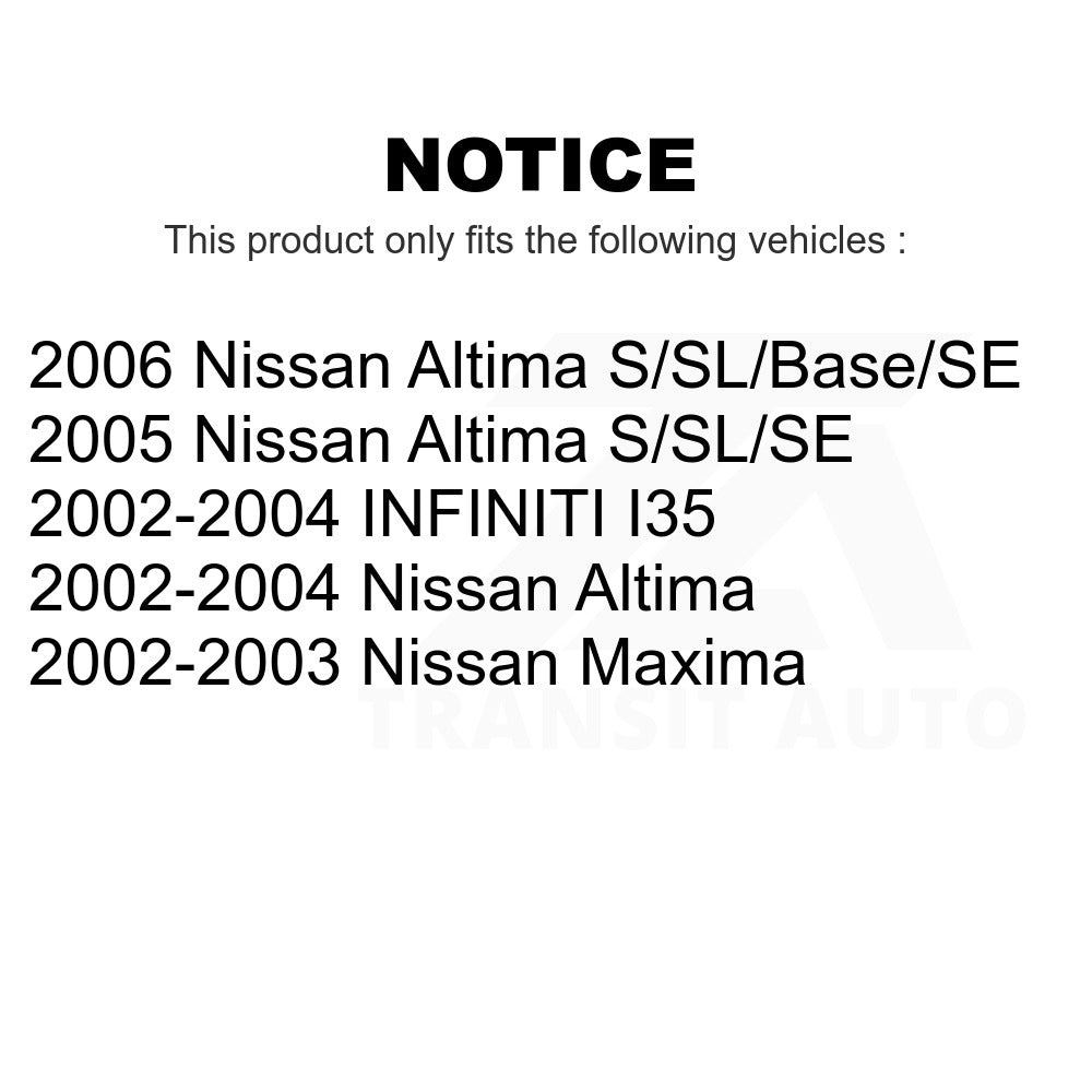 Front Disc Brake Rotors Pair For Nissan Altima Maxima Infiniti I35 INFINITI