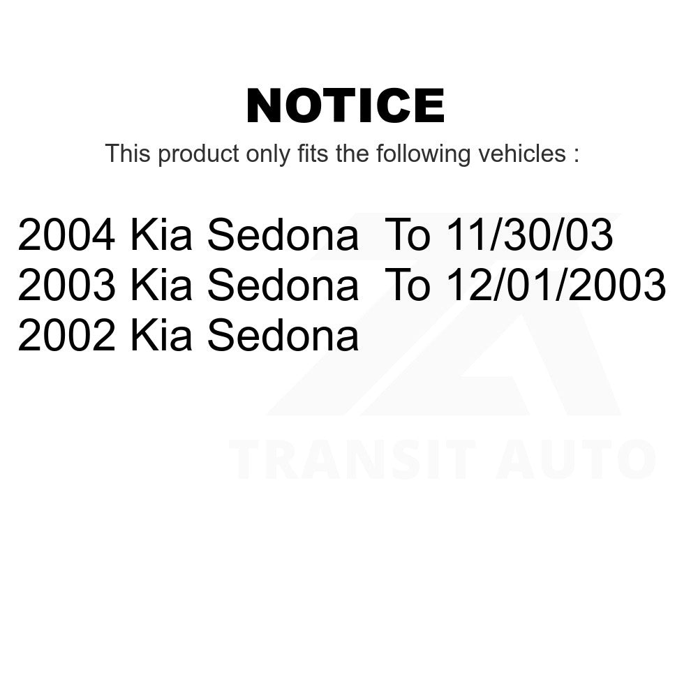 Front Disc Brake Rotors Pair For Kia Sedona