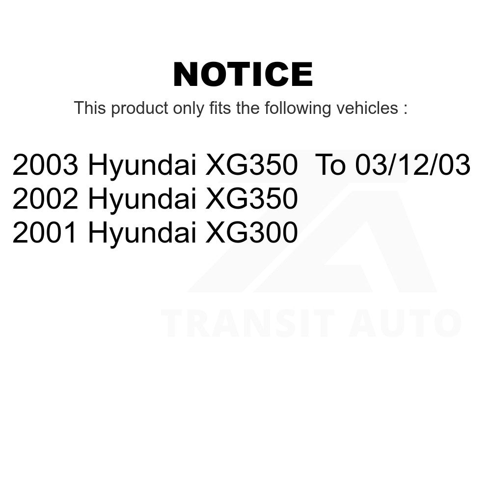 Front Disc Brake Rotors Pair For Hyundai XG350 XG300