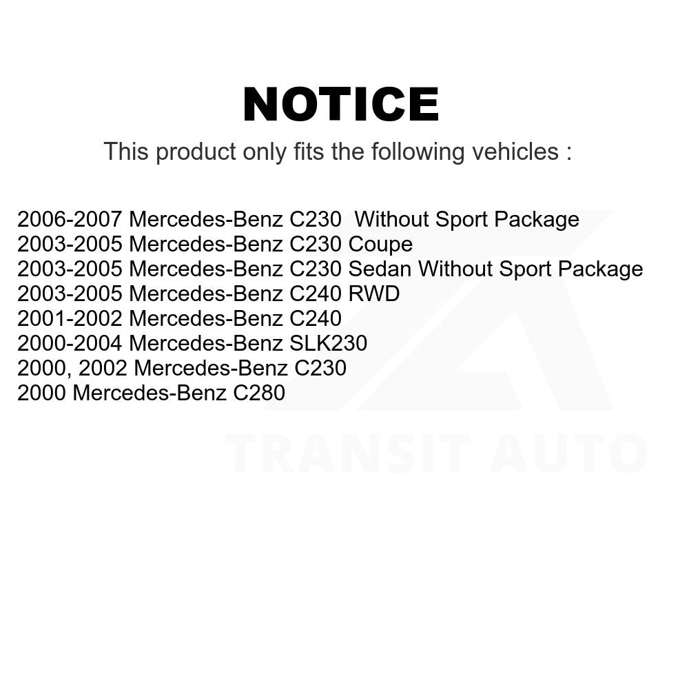 Front Disc Brake Rotors Pair For Mercedes-Benz C230 C240 SLK230 C280