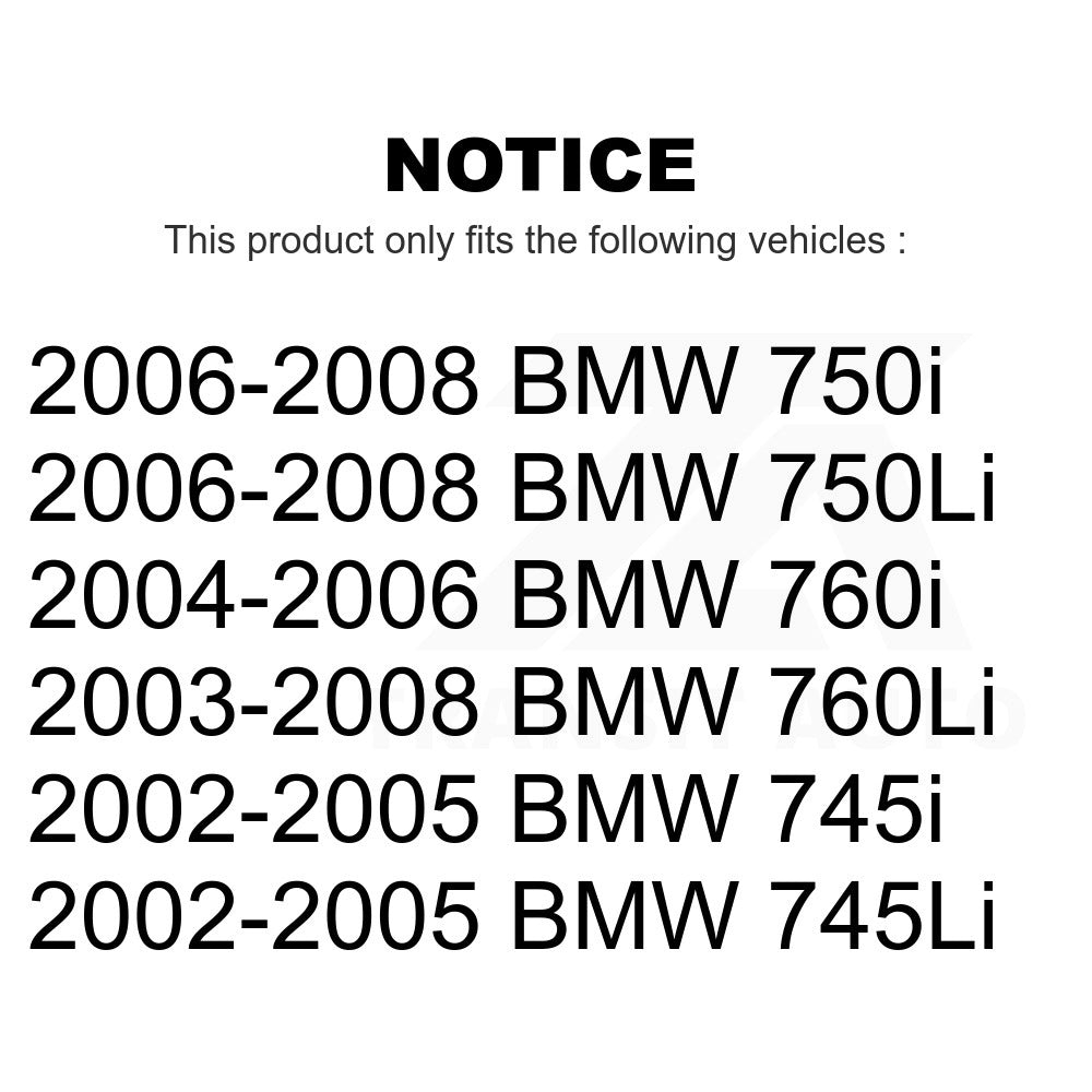 Front Disc Brake Rotors Pair For BMW 750Li 745Li 750i 745i 760Li 760i
