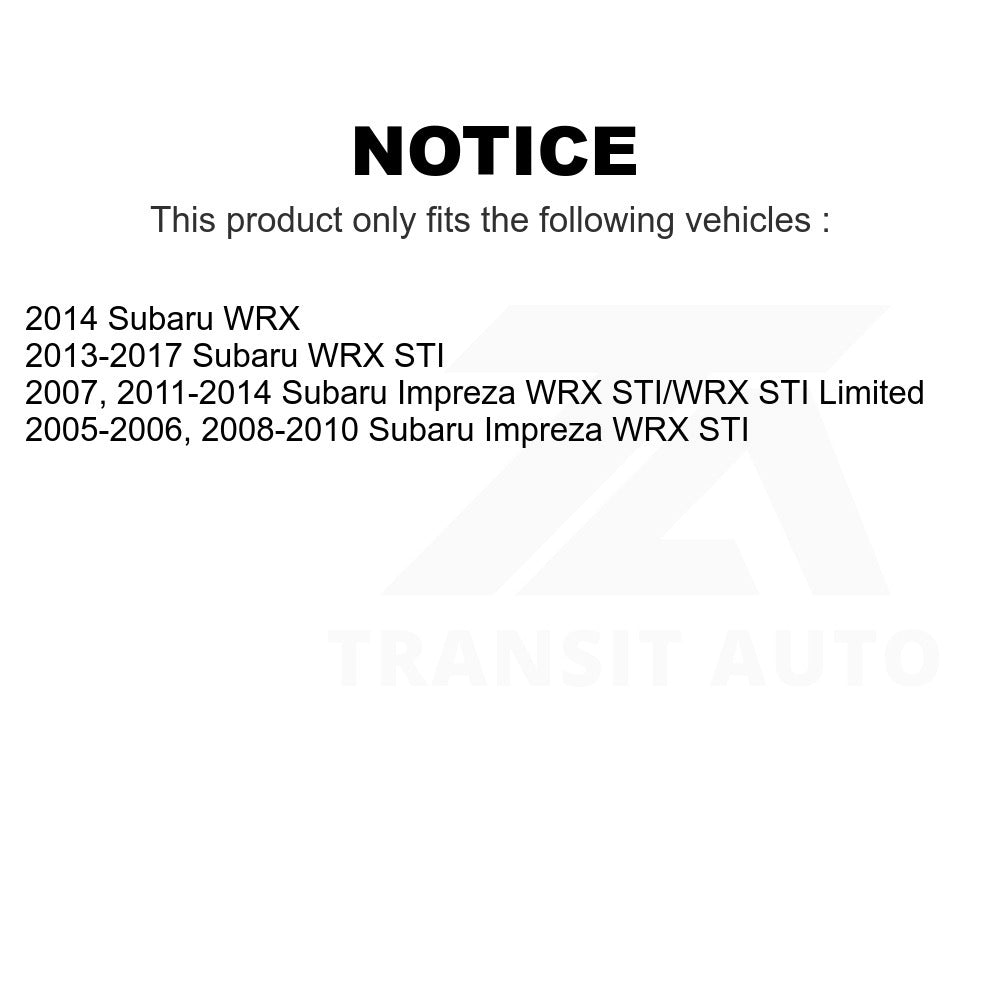 Front Disc Brake Rotors Pair For Subaru Impreza WRX STI