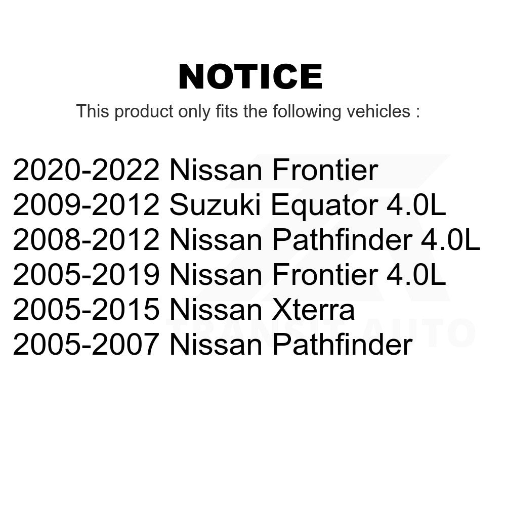 Front Disc Brake Rotor Pair For Nissan Frontier Pathfinder Xterra Suzuki Equator